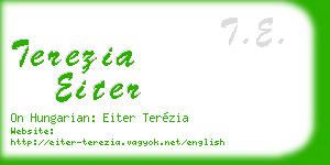 terezia eiter business card